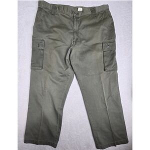 Men's Cargo Pants Size 40x30 Olive‎ Green Cotton Casual Utility Work Trousers